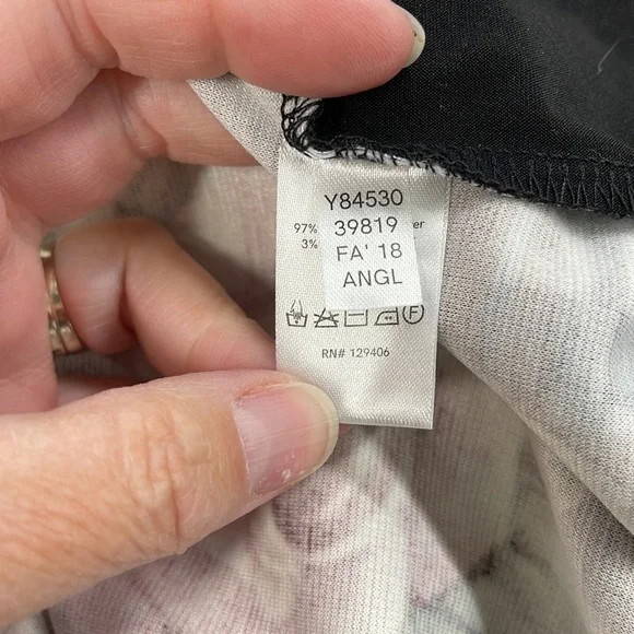 🌟PRICE REDUCED🌟FLORAL 💐PLAID Pink Black Faux Leather 3/4 Sleeve Top SIDE TIE - Picture 12 of 12